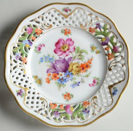 Dresden Line-Bouquet (Pierced) Salad Plate