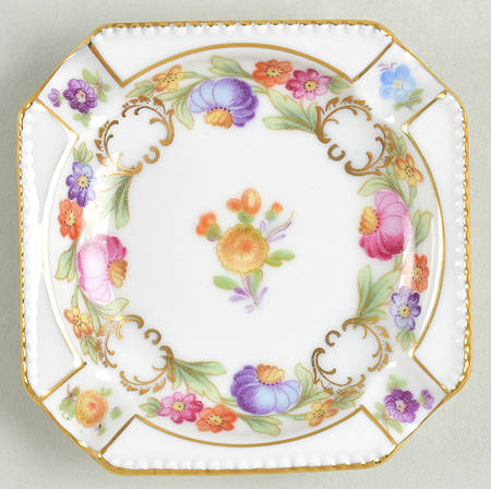 Dresden Line-Bouquet (Pierced) Square Ashtray