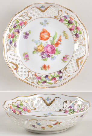 Dresden Line-Bouquet (Pierced) 5" Pierced Round Bowl