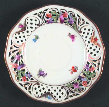 Dresden Line-Bouquet (Pierced) Saucer