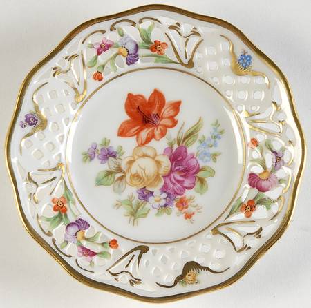 Dresden Line-Bouquet (Pierced) Coaster