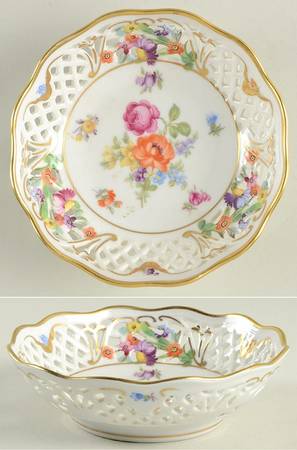 Dresden Line-Bouquet (Pierced) Nut Dish