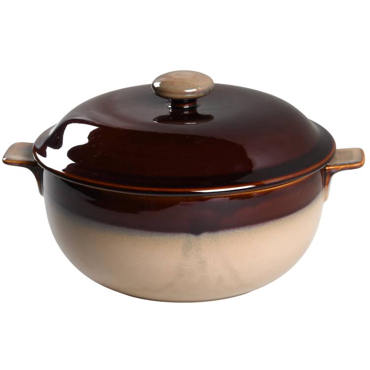 Nova Brown 3 Quart Round Covered Casserole