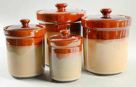 Nova Brown (4 Piece) Canister Set (Box Set)