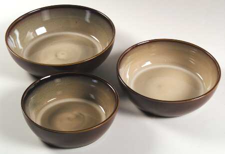 Nova Brown Round Baker (Set of 3)
