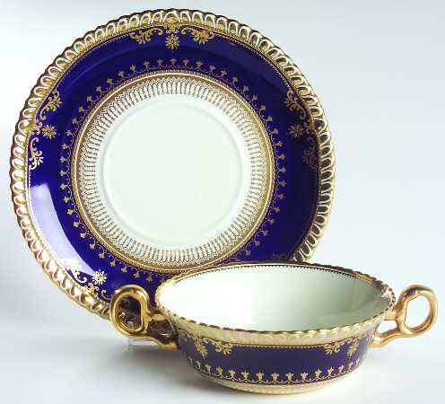 Y2014 Flat Cream Soup Bowl & Saucer Set