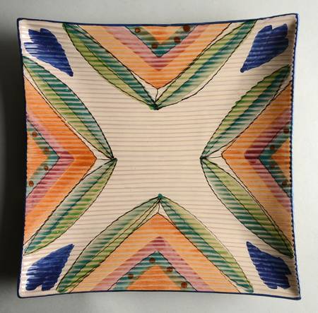 Desert Flower 12" Square Tray