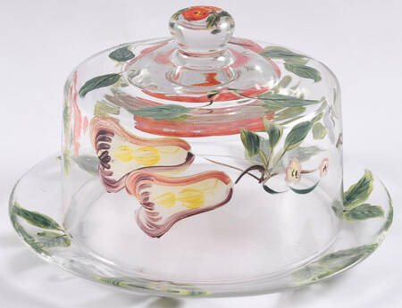 Sonoma (Tan Body, Rim Shape) Glassware Cheese Dish with Dome