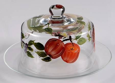 Sonoma (Tan Body, Rim Shape) Glassware Cheese Dish with Dome