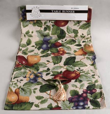 Sonoma (Tan Body, Rim Shape) 14" X 90" Cloth Table Runner