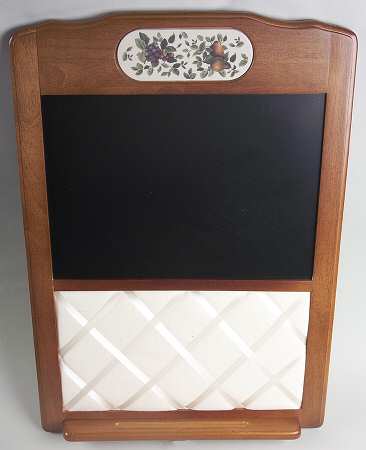 Sonoma (Tan Body, Rim Shape) Wood Magnetic Chalk and Memo Board