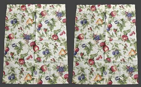Sonoma (Tan Body, Rim Shape) Pair of 27" X 36" Curtain Panel