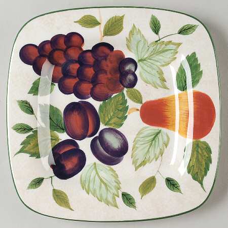 Sonoma (Tan Body, Rim Shape) 9" Square Serving Platter by Sakura