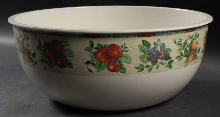 Sonoma (Tan Body, Rim Shape) 12" Large Plastic Salad Serving Bowl