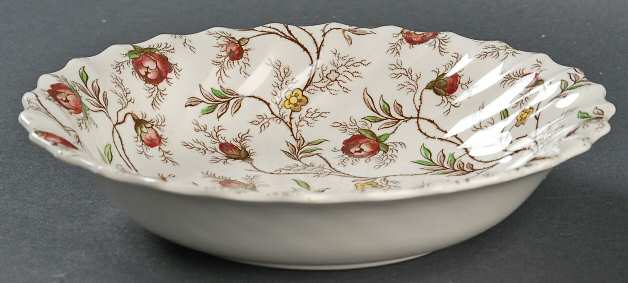 Rosebud Chintz (2-8388, Brown Vine) Coupe Cereal Bowl