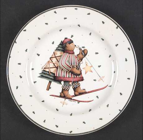Sledding Characters Salad Plate