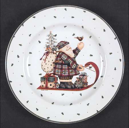 Sledding Characters Salad Plate