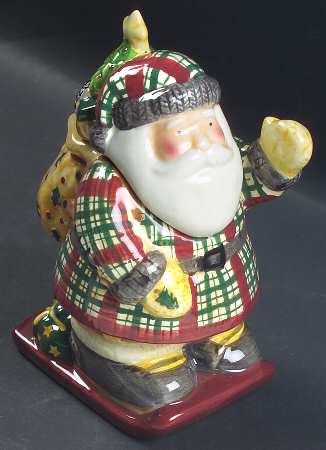 Sledding Characters Figural Sugar Bowl & Lid