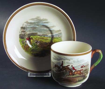 Herring Hunt Flat Cup & Saucer Set