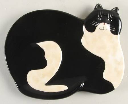 Cat Collection Spoon Rest/Holder (Holds 1 Spoon)