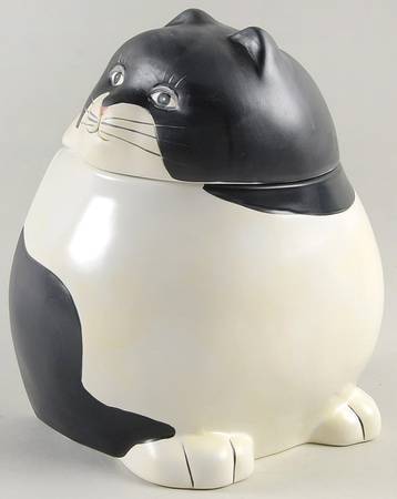 Cat Collection Figural Canister & Lid