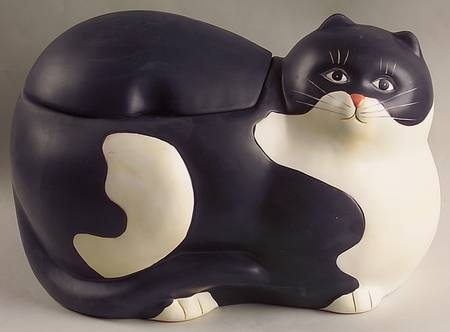 Cat Collection Figural Cookie Jar & Lid