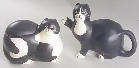 Cat Collection Figural Creamer & Sugar Set