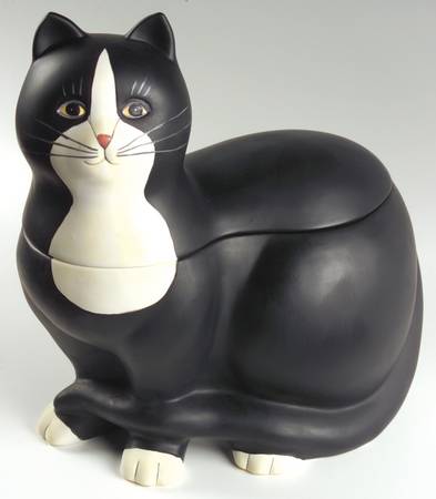 Cat Collection Figural Cookie Jar & Lid