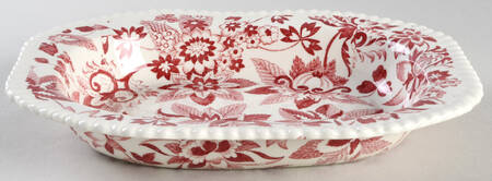 SP207 Red 9" Rectangular Vegetable Bowl