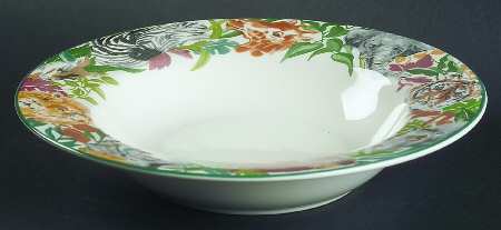 Jungle Fever Large Rim Soup Bowl