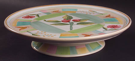 Garden Cafe 12" Diameter Pedestal Cake Stand