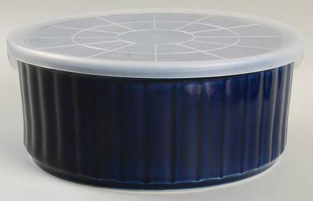 Nova Blue 8" Ceramic Storage Bowl & Plastic Lid