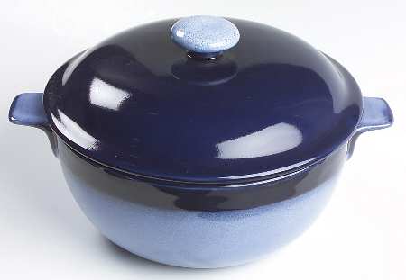 Nova Blue 1.5 Qt Round Covered Casserole by Sango