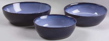 Nova Blue Round Baker (Set of 3)