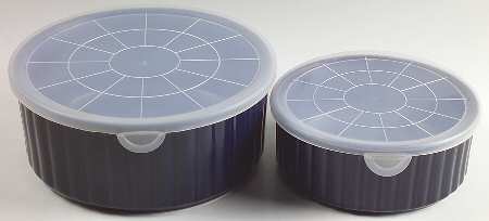 Nova Blue (Set of 2) Ceramic Storage Bowls