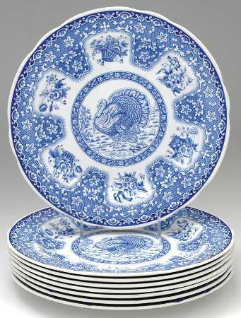 Festival Blue Dinner Plate - Set of 8
