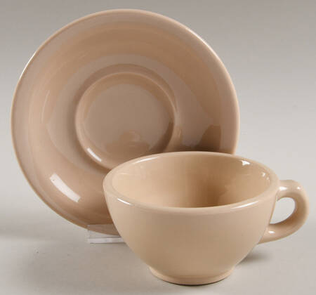 Incaware Undecroated (Also a Line) Flat Cup & Saucer Set