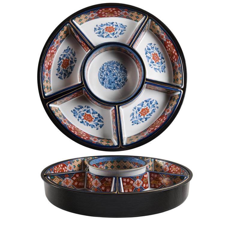 SMB1 7 Pc Lazy Susan (5 Sides, Center, Plastic Base)