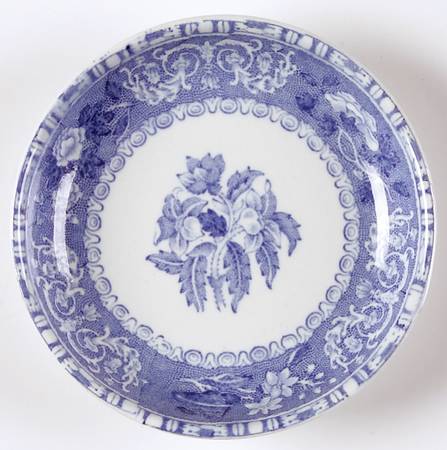 Blue Camilla (Scalloped, New Black Backstamp) Butter Pat