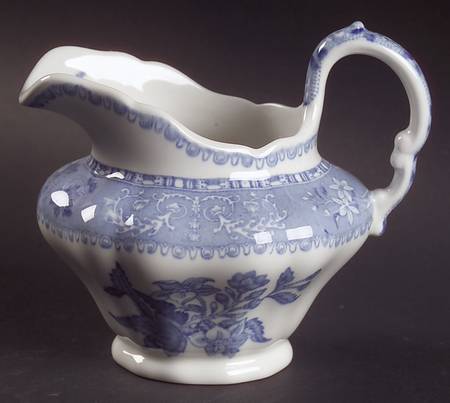 Blue Camilla (Scalloped, New Black Backstamp) Creamer