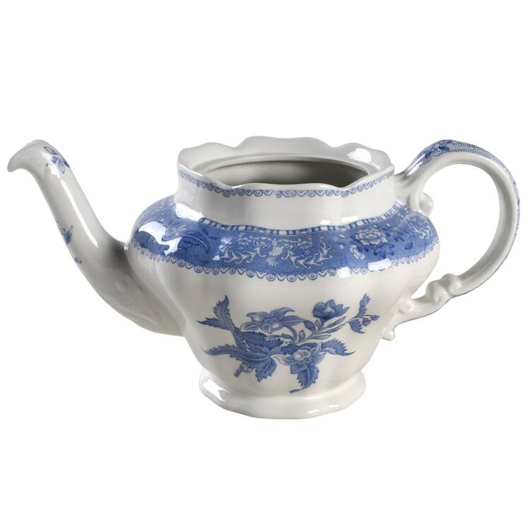 Blue Camilla (Scalloped, New Black Backstamp) Teapot No Lid