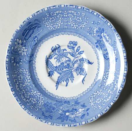 Blue Camilla (Scalloped, New Black Backstamp) Saucer for Oversized Cup