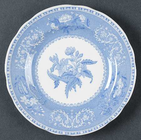 Blue Camilla (Scalloped, New Black Backstamp) Bread & Butter Plate