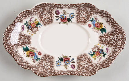Thanksgiving Brown, Multicolor (No Trim) Underplate for Gravy Boat