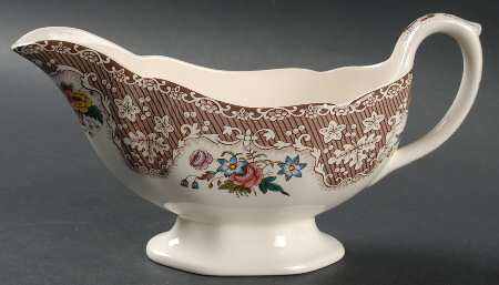 Thanksgiving Brown, Multicolor (No Trim) Gravy Boat