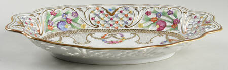 SCH238 12" Pierced Oval Bowl