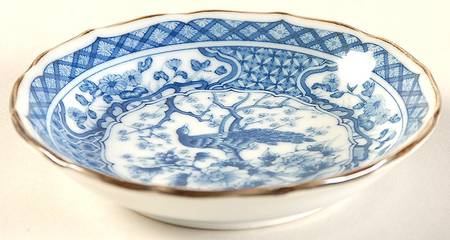 Blue Peacock Collection 4" Round Bowl