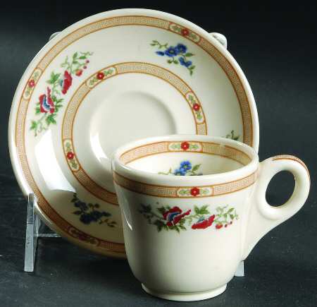 SY423 Flat Demitasse Cup & Saucer Set
