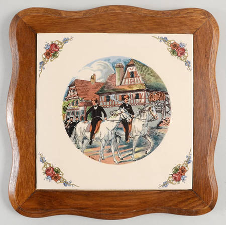 Obernai Wood Cheese Board with Ceramic Tile