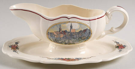 Obernai Gravy Boat with Attached Underplate
